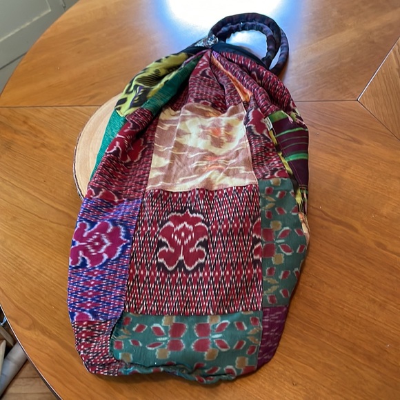 Handmade mixed print backpack purse - Picture 5 of 8